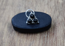 Load image into Gallery viewer, Triangle Sterling Silver 92.5 Wire Nosepin with Semi precious stones ANARO FASHIONS