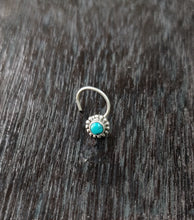 Load image into Gallery viewer, Sterling Silver 92.5 wire nosepin with semiprecious stones ANARO FASHIONS
