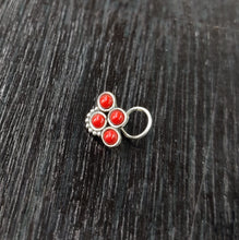 Load image into Gallery viewer, Four Stone sterling Silver 92.5 nosepins ANARO FASHIONS
