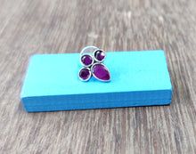 Load image into Gallery viewer, Beautiful four stones wire nosepins with semiprecious stones ANARO FASHIONS