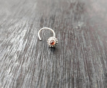 Load image into Gallery viewer, Sterling Silver 92.5 wire nosepin with semiprecious stones ANARO FASHIONS