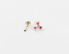 Load image into Gallery viewer, Zircon Screw sterling Silver nosepin
