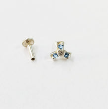 Load image into Gallery viewer, Zircon Screw sterling Silver nosepin
