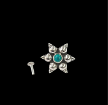 Load image into Gallery viewer, Star 16 mm Screw sterling Silver nosepin SW