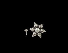 Load image into Gallery viewer, Star 16 mm Screw sterling Silver nosepin SW