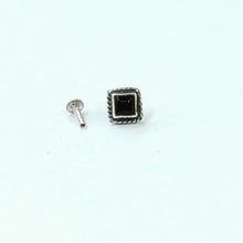 Load image into Gallery viewer, Handmade 6mm square Screw sterling Silver nosepin
