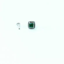 Load image into Gallery viewer, Handmade 6mm square Screw sterling Silver nosepin