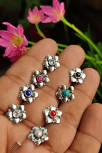 Load image into Gallery viewer, Handmade Princess 12mm Screw sterling Silver nosepin