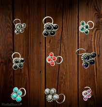 Load image into Gallery viewer, Four Stone sterling Silver 92.5 nosepins ANARO FASHIONS