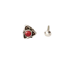 Load image into Gallery viewer, 6mm Triangle Stone Screw sterling Silver nosepin
