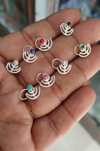 Load image into Gallery viewer, Fairy Sterling Silver 92.5 wire nosepin with semiprecious stones ANARO FASHIONS