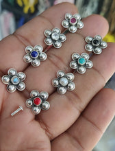 Load image into Gallery viewer, Handmade 13mm Sophie Screw sterling Silver nosepin