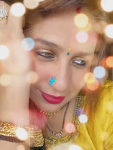 Load and play video in Gallery viewer, Eight Stone Sterling Silver 92.5 Wire Nosepin with Semiprecious stones