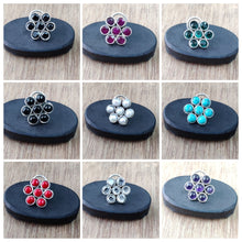 Load image into Gallery viewer, Flower Sterling Silver Nosepin with semiprecious stones ANARO FASHIONS