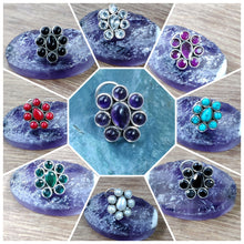 Load image into Gallery viewer, Eight Stone Sterling Silver 92.5 Wire Nosepin with Semiprecious stones ANARO FASHIONS