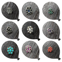 Load image into Gallery viewer, Eight Stones Eyes Nosepin sterling silver 92.5 ANARO FASHIONS