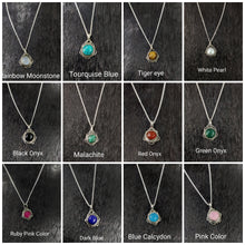 Load image into Gallery viewer, Flower stone Sterling silver 92.5 Pendant ANARO FASHIONS