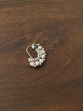 Load image into Gallery viewer, Handmade Nose Nath sterling silver 92.5 with semiprecious stones
