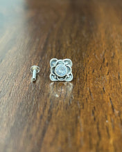 Load image into Gallery viewer, 8mm Stone Screw sterling Silver nosepin
