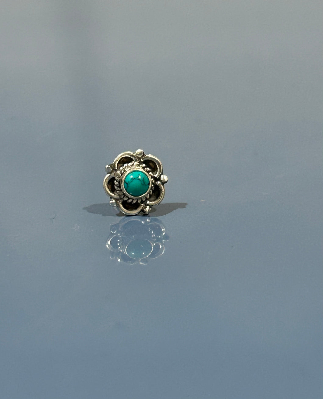 Handmade 8mm  Screw sterling Silver 92.5 nosepin