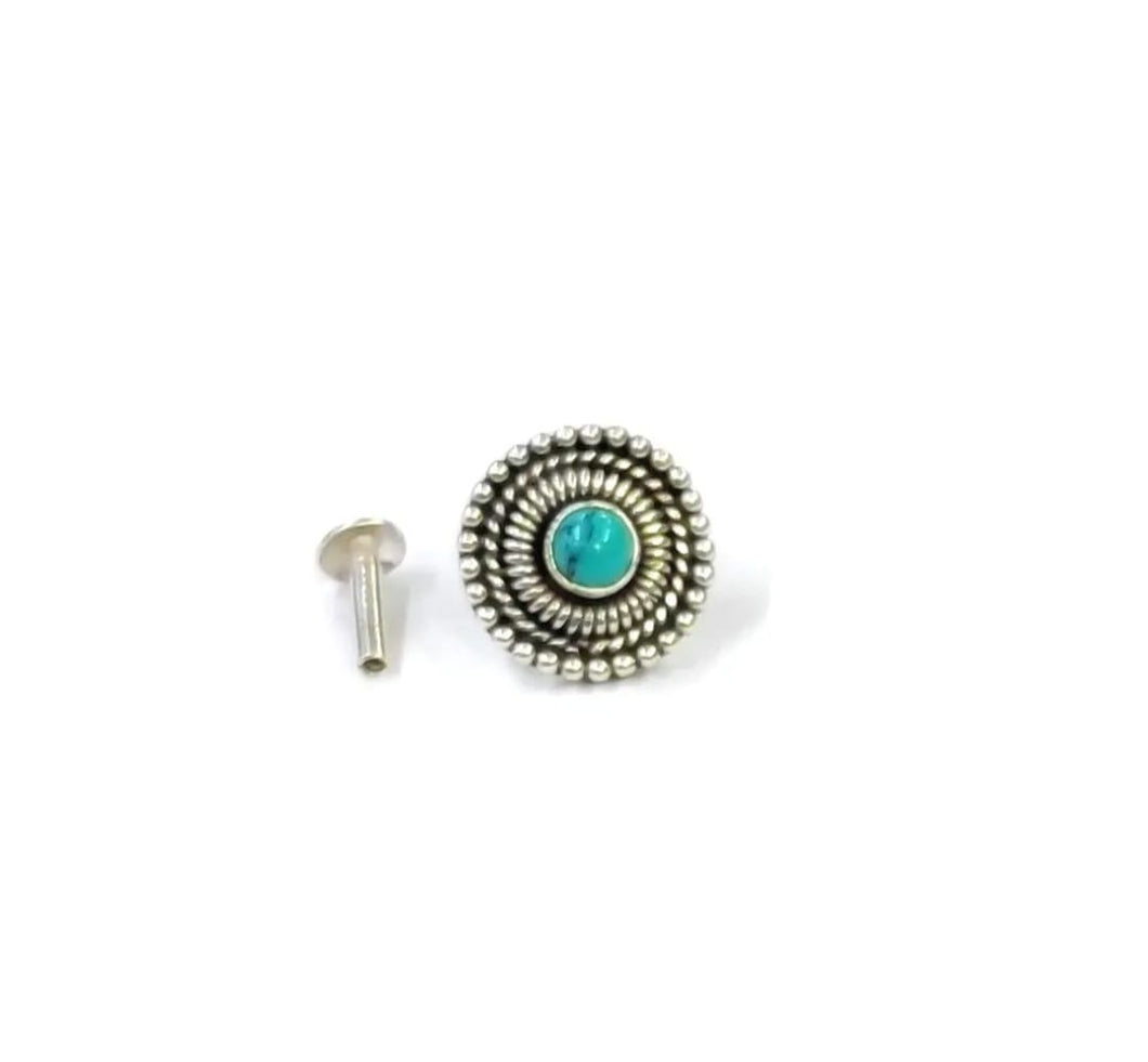 Pakizah Handmade 10mm Screw sterling Silver nosepin