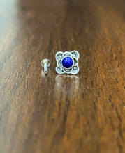 Load image into Gallery viewer, 8mm Stone Screw sterling Silver nosepin
