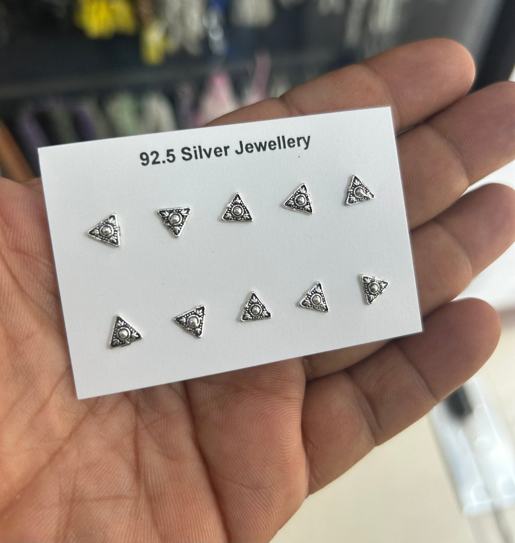 Triangle Screw 6mm sterling Silver nosepin