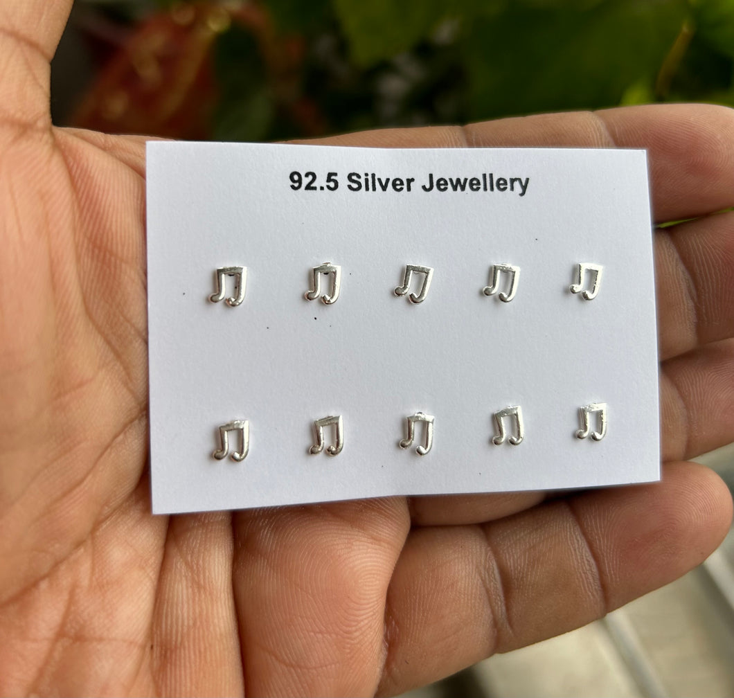 Musical sign 5x4mm Screw sterling Silver nosepin