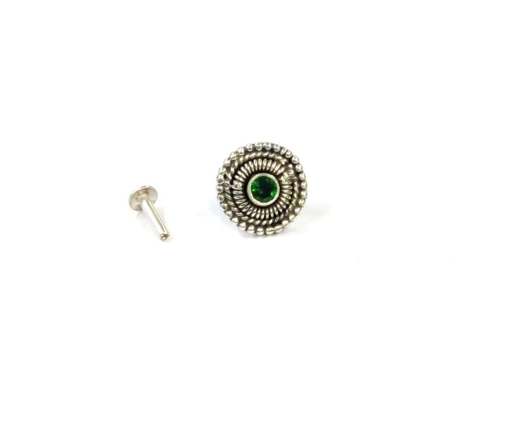 Pakizah Handmade 10mm Screw sterling Silver nosepin