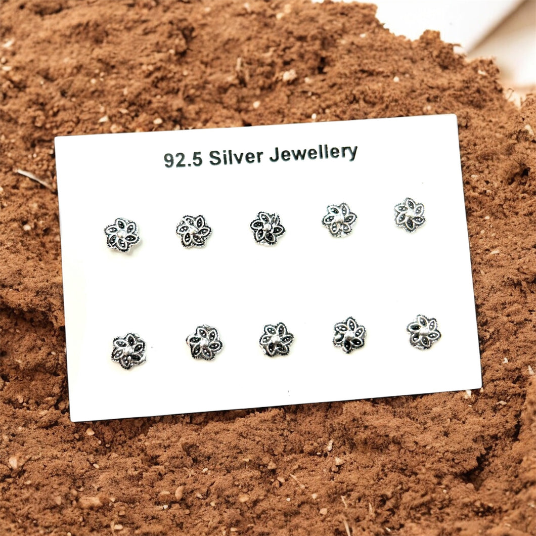 Flower Screw sterling Silver nosepin