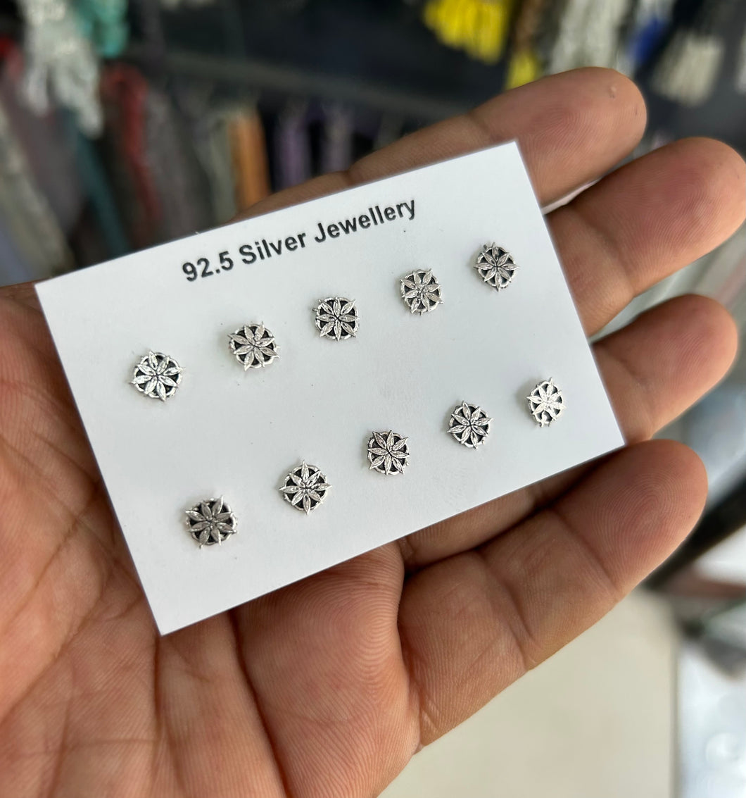 Flower Screw sterling Silver nosepin