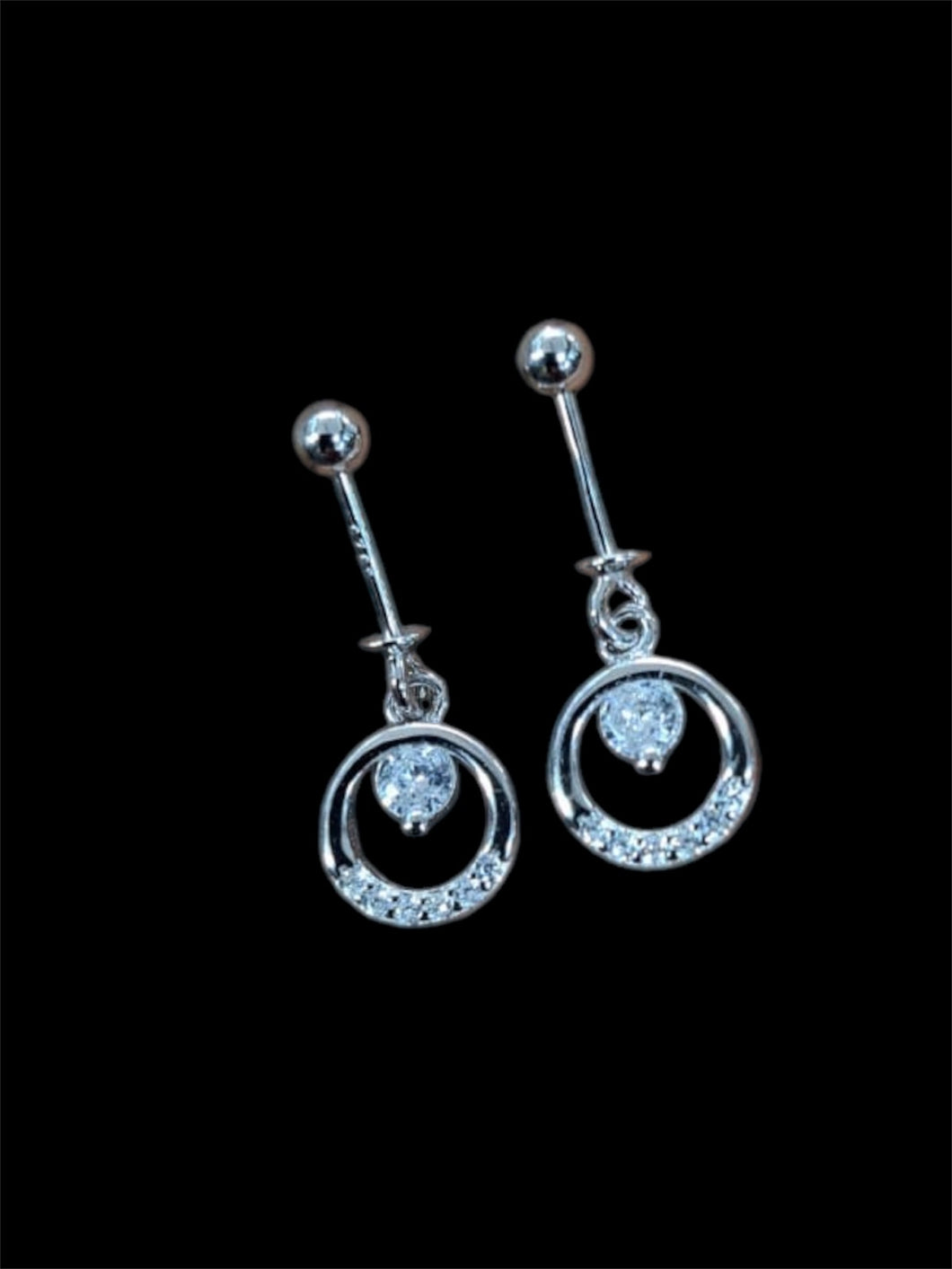 Zircon Sterling silver 92.5 screw  ball studs helix piercings