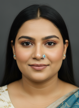 Load image into Gallery viewer, Star 13mm Stone Screw sterling Silver nosepin
