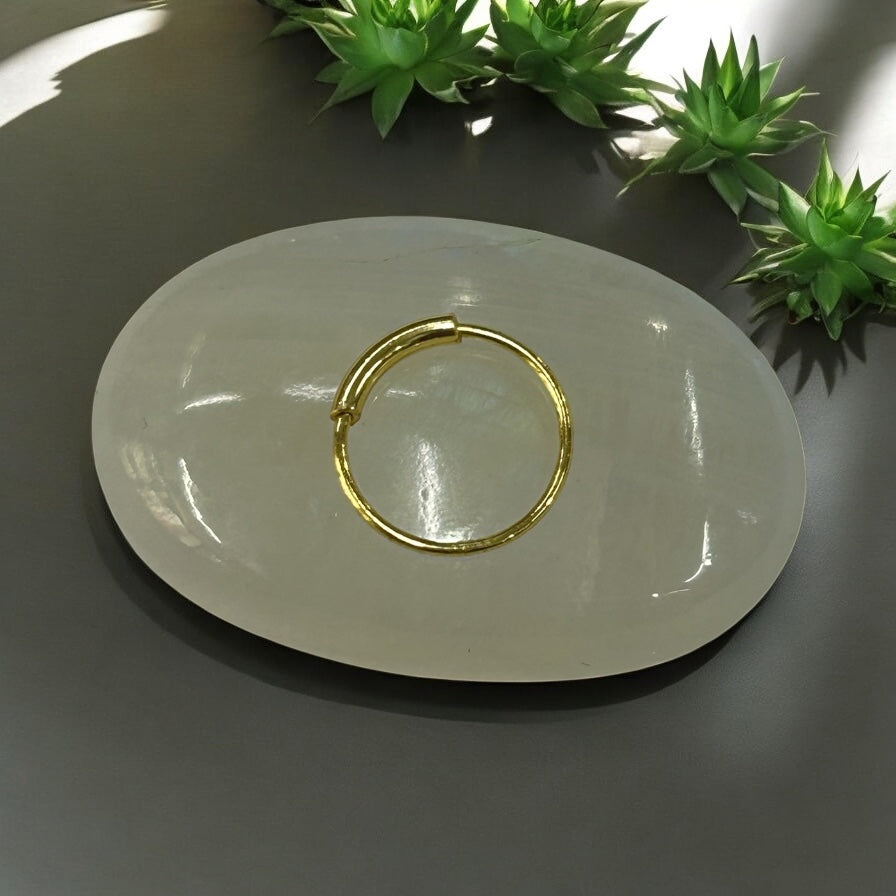 Sterling Silver 92.5 gold plated nosering 10mm