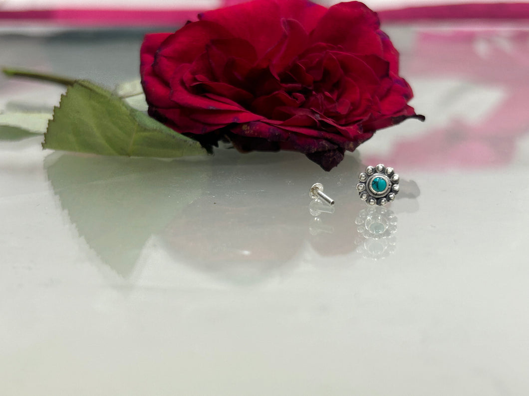 Handmade 9mm Screw sterling Silver 92.5 nosepin