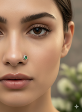 Load image into Gallery viewer, Sana 6mm. Stone Screw sterling Silver nosepin
