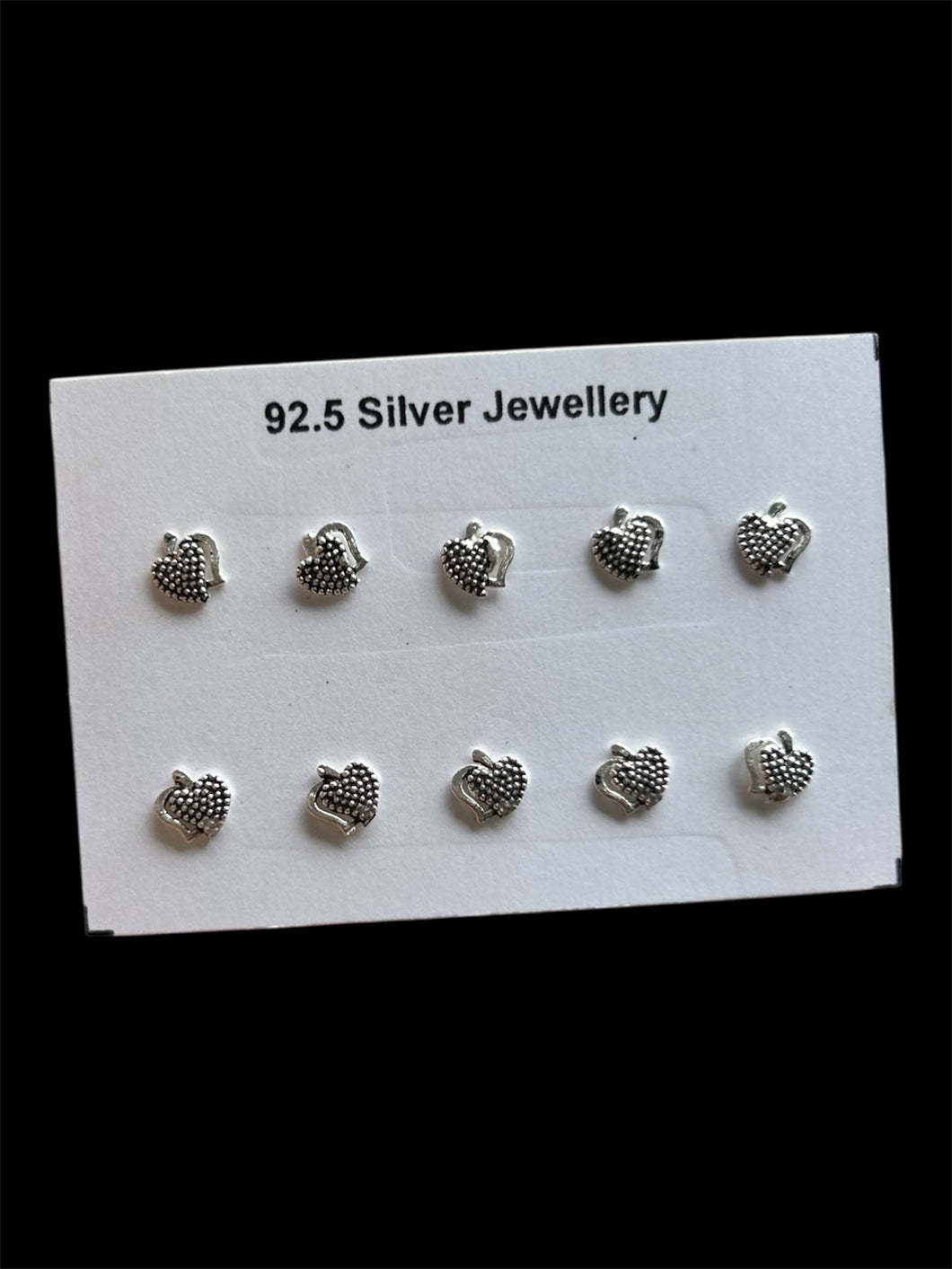 Heart 6mm  Screw sterling Silver 92.5 nosepin