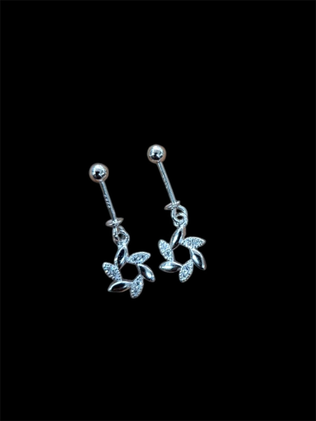 Zircon Sterling silver 92.5 screw  ball studs helix piercings