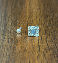 Load image into Gallery viewer, 8mm Stone Screw sterling Silver nosepin
