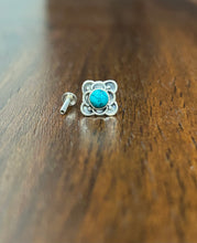 Load image into Gallery viewer, 8mm Stone Screw sterling Silver nosepin
