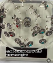 Load image into Gallery viewer, Pakizah Handmade 10mm Screw sterling Silver nosepin
