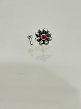 Load image into Gallery viewer, 11mm  Stone Screw sterling Silver nosepin
