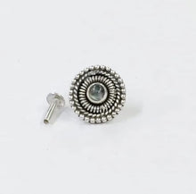 Load image into Gallery viewer, Pakizah Handmade 10mm Screw sterling Silver nosepin
