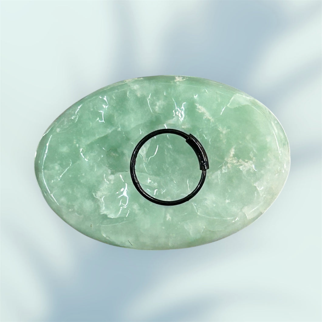 Black Lamination 10mm Sterling Silver 92.5 Nosering