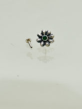 Load image into Gallery viewer, 11mm  Stone Screw sterling Silver nosepin
