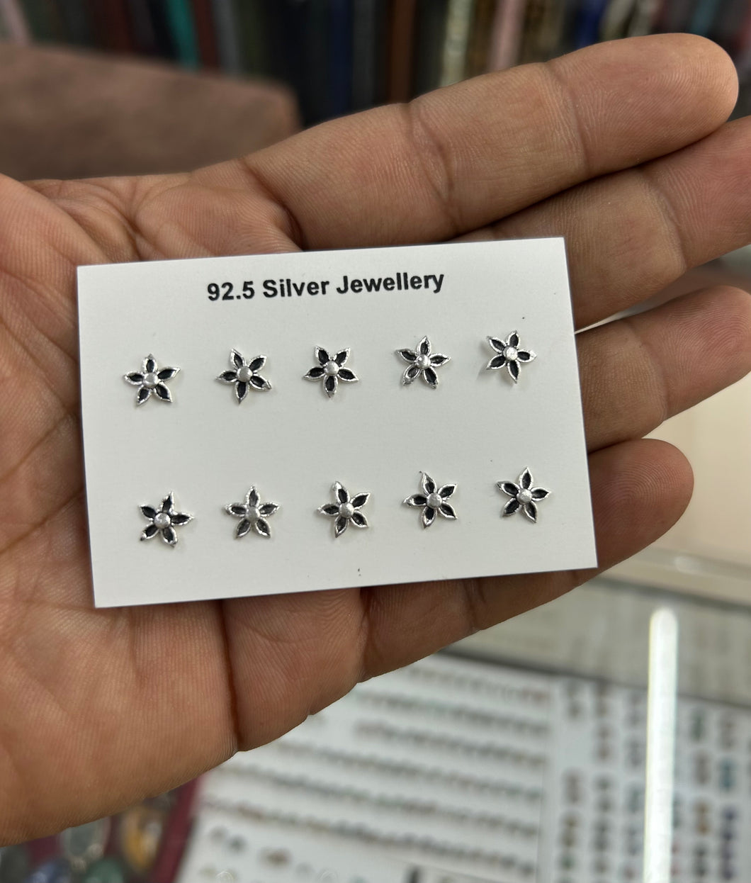 Flower Screw sterling Silver 92.5 nosepin