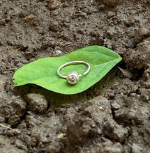 Load image into Gallery viewer, Handmade 10mm Sterling Silver 92.5 Nosering with semi-precious stones
