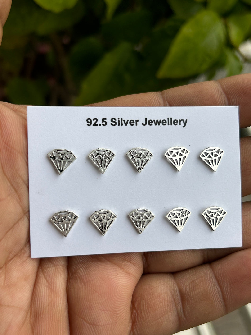 Diamond 9mm Screw sterling Silver nosepin