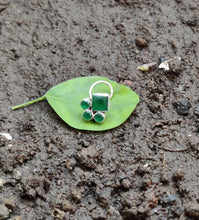 Load image into Gallery viewer, Sterling silver 92.5 four stones wire nosepins with semiprecious stones
