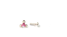 Load image into Gallery viewer, Zircon Screw sterling Silver nosepin
